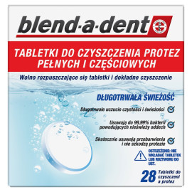 Blend-A-Dent Długotrwała świeżość Środek czyszczący do protez, opakowanie 28 sztuk