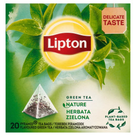 Lipton Nature Herbata zielona aromatyzowana 28 g (20 torebek)