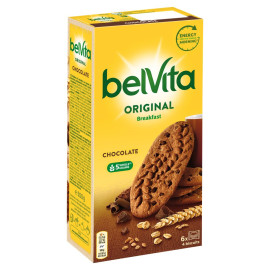 belVita Breakfast Ciastka zbożowe o smaku kakaowym z kawałkami czekolady 300 g