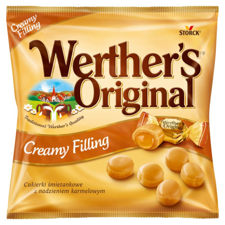 Werther's Original Creamy Filling Cukierki śmietankowe z nadzieniem karmelowym 80 g