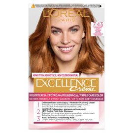 L'Oréal Paris Excellence Creme Farba do włosów 7.43 blond miedziano-złocisty