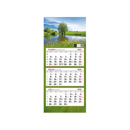 Artsezon kalendarz trójdzielny 2024 mix wzorów