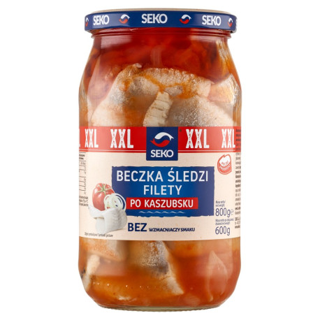 Seko Beczka śledzi Filety po kaszubsku 800 g