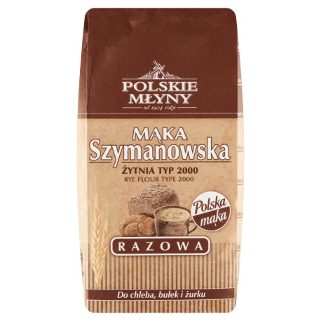Polskie Młyny Mąka Szymanowska żytnia razowa typ 2000 800 g