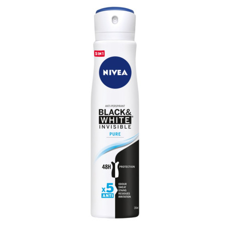 Nivea Black&White Invisible Pure Antyperspirant Spray 250ml