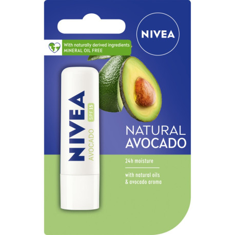 Nivea Natural Avocado Pielęgnująca pomadka do ust 5,5 ml