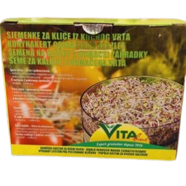 VitaLine Kiełkownica 2 poziomy + nasiona rzodkiew (15g) , brokuł (10g)