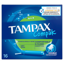 Tampax Compak Super Tampony z aplikatorem, x16