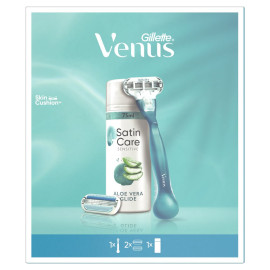 Maszynka Venus Smooth + 2 ostrza + żel do golenia Gillette Satin Care