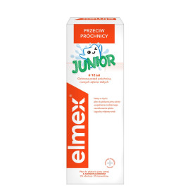 elmex Junior Płyn do płukania jamy ustnej dla dzieci 6-12 lat bez alkoholu 400 ml