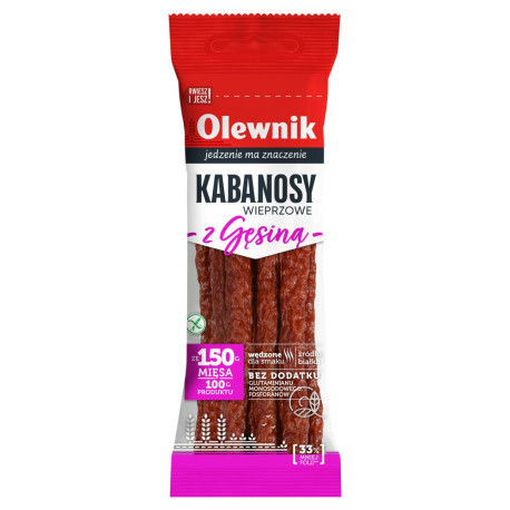 Olewnik Kabanosy wieprzowe z gęsiną 105 g