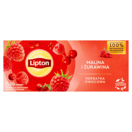 Lipton Herbatka owocowa malina i żurawina 32 g (20 torebek)