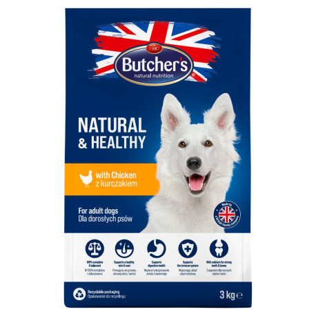 Butcher\'s Natural & Healthy Karma dla psów z kurczakiem 3 kg