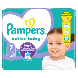 Pampers Active Baby 7, 40 Pieluszek,15kg+