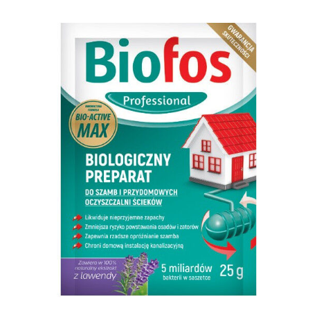 Biofos biiologiczny prepatat do szamb i przydomowych oczyszczalni scieków 25g 