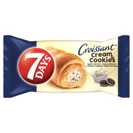 7 Days Cream & Cookies Rogalik z kremem o smaku waniliowym z mlekiem i kawałkami ciastek 60 g
