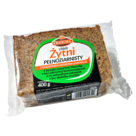 Oskroba Chleb żytni pełnoziarnisty z dodatkiem siemienia lnianego 400 g
