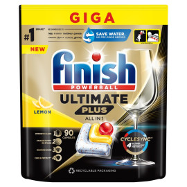 Finish Ultimate Plus Lemon Kapsułki do mycia naczyń w zmywarce 1098 g (90 sztuk)
