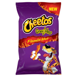 Cheetos Crunchos Flamin\' Hot Chrupki kukurydziane o smaku bardzo pikantnym 80 g