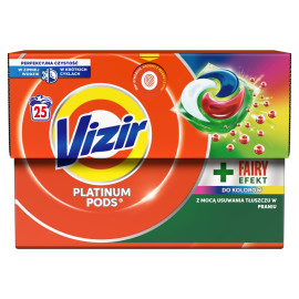 Vizir Platinum PODS Color, + Fairy Effect Kapsułki do prania, 25 prań