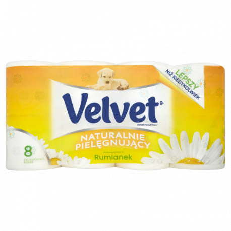 Velvet Naturalnie Pielęgnujący Papier toaletowy 8 rolek