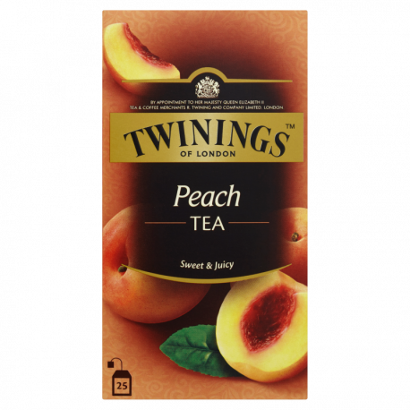 Twinings Czarna herbata z aromatem brzoskwini 50 g (25 torebek)
