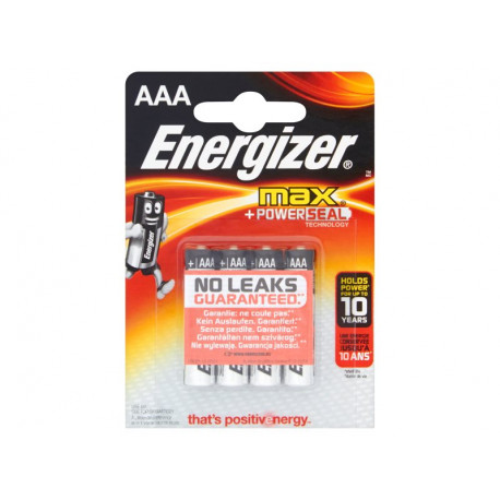 Energizer Max AAA-LR03 1,5V Baterie alkaliczne 4 sztuki