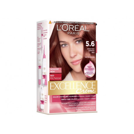 L'Oréal Paris Excellence Creme Farba do włosów 5.6 Intensywny czerwony brąz
