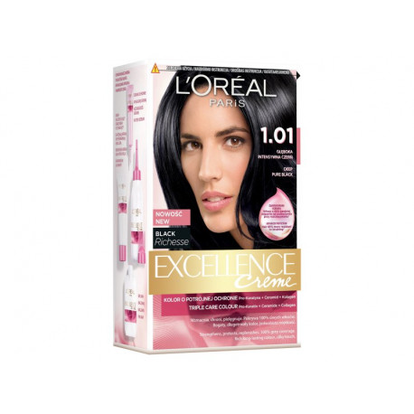 L'Oréal Paris Excellence Creme Farba do włosów 1.01 Głęboka intensywna czerń