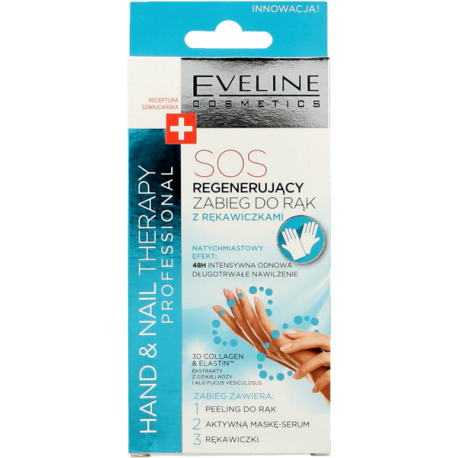 Eveline Hand Nail Therapy Professional - SOS regenerujący zabieg do rąk z rękawiczkami 2x7ml